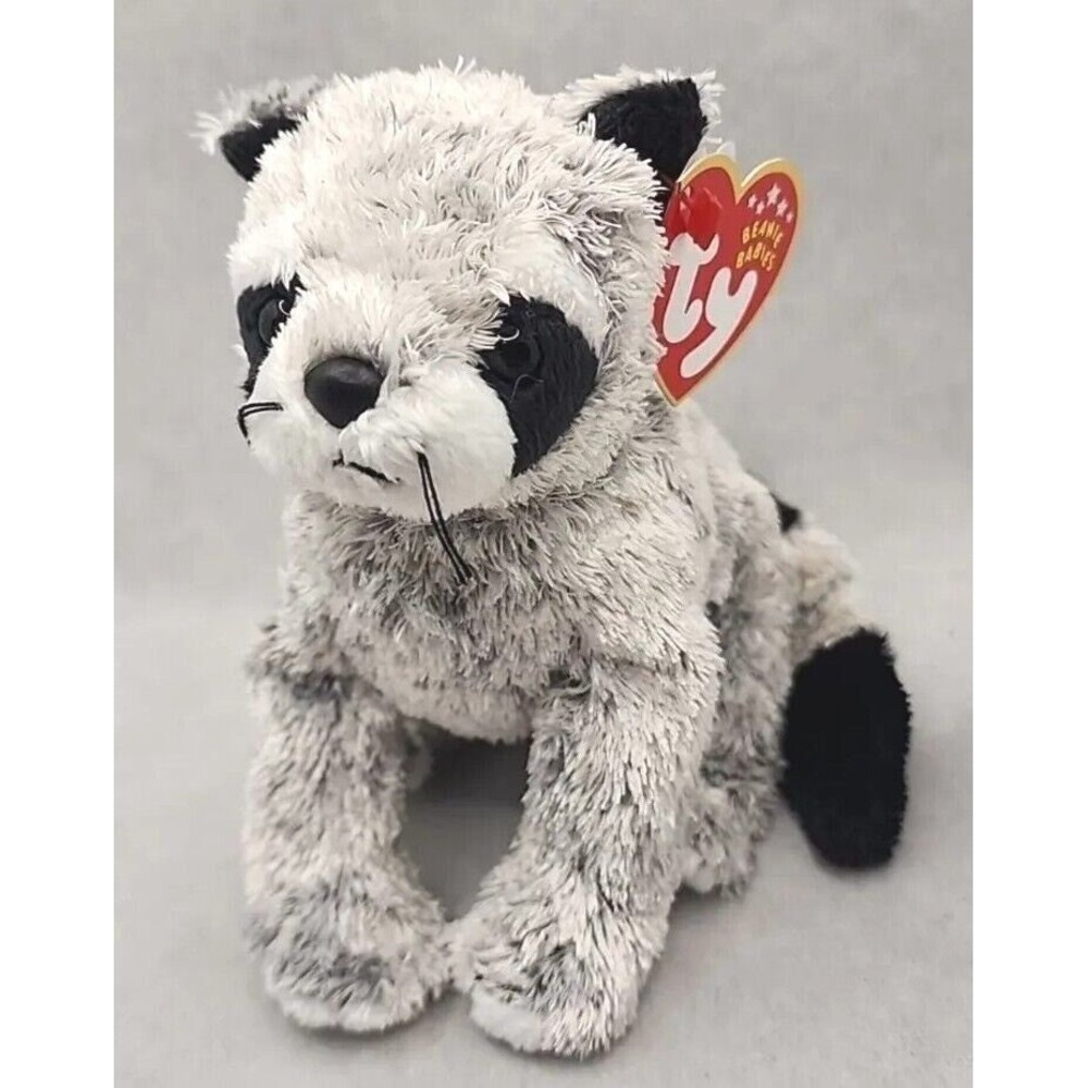 Ty Beanie Baby Bandito Raccoon 2001 Retired Plush Grey Black BB25
